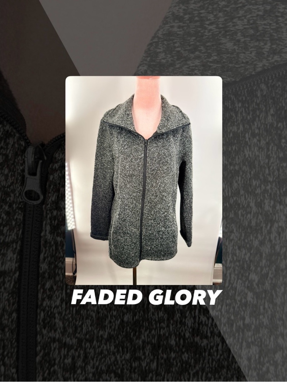 EUC Faded Glory Full Zip Fleece Jacket